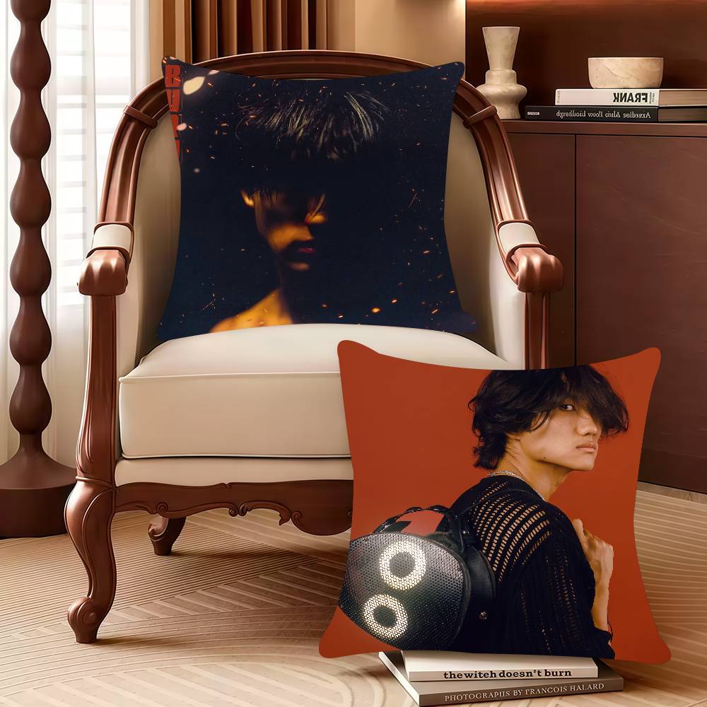 Singer B-BoyWithUke Burnout Pillow Case Decor Protective Covers Comfortable soft for Sofa Living Room Home office