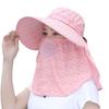 Women's Sun Protection Wide Brim Hat with Face Mask - UV Protection for Summer Activities