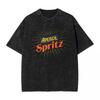 HEROLOR Fritzies Spritzs Jus d'Orange femme Hommes Coton Lavé Estampage à Chaud Impression T-shirt Homme Été Manches Courtes T-shirts