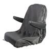 Riding Lawn Mower Seat Cover, Waterproof Tractor Seat Cover with 2 Storage Pockets, Medium, Black
