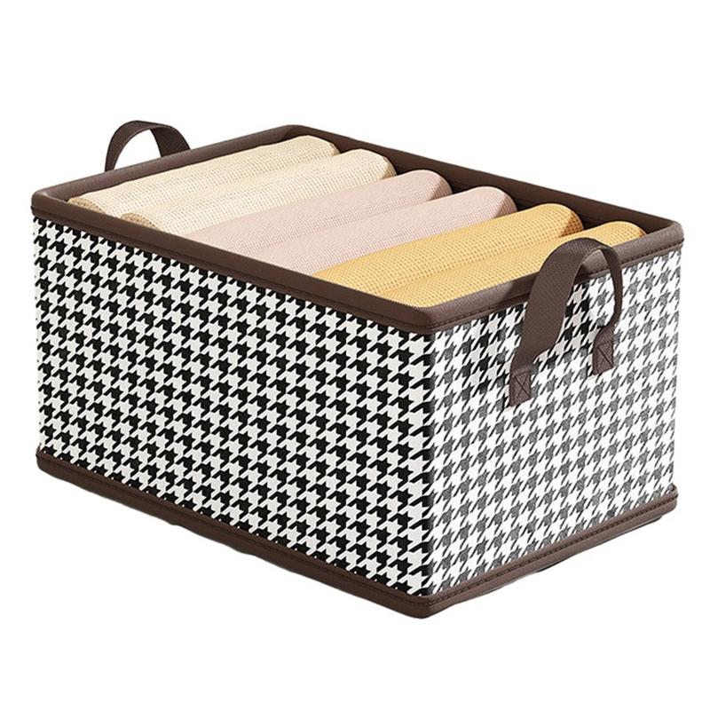 JJTZ 40x27x21cm Folding Cloth Organizer Pattern Design Washable Storage Box with PP Board A