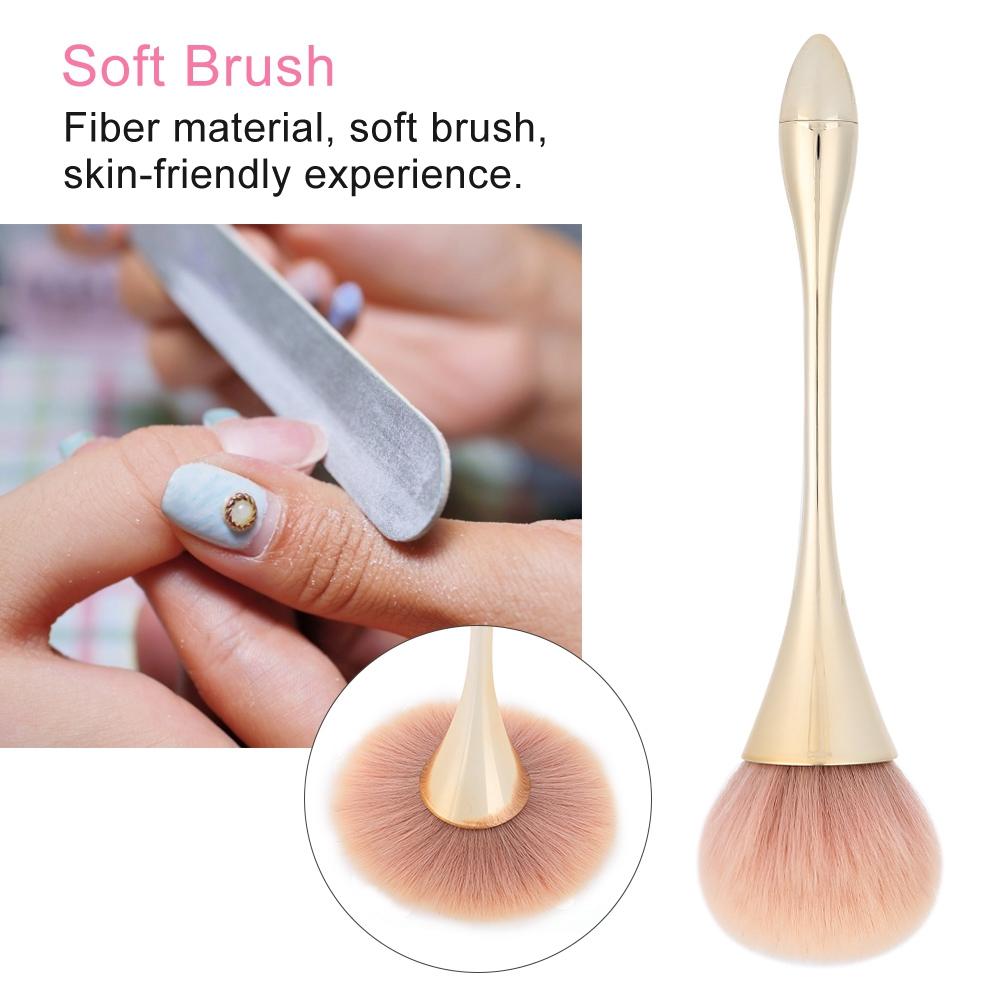Nail Dust Removal Brush Long Handle Manicure Nail Art Tools  Nail Powder Cleaning Brush