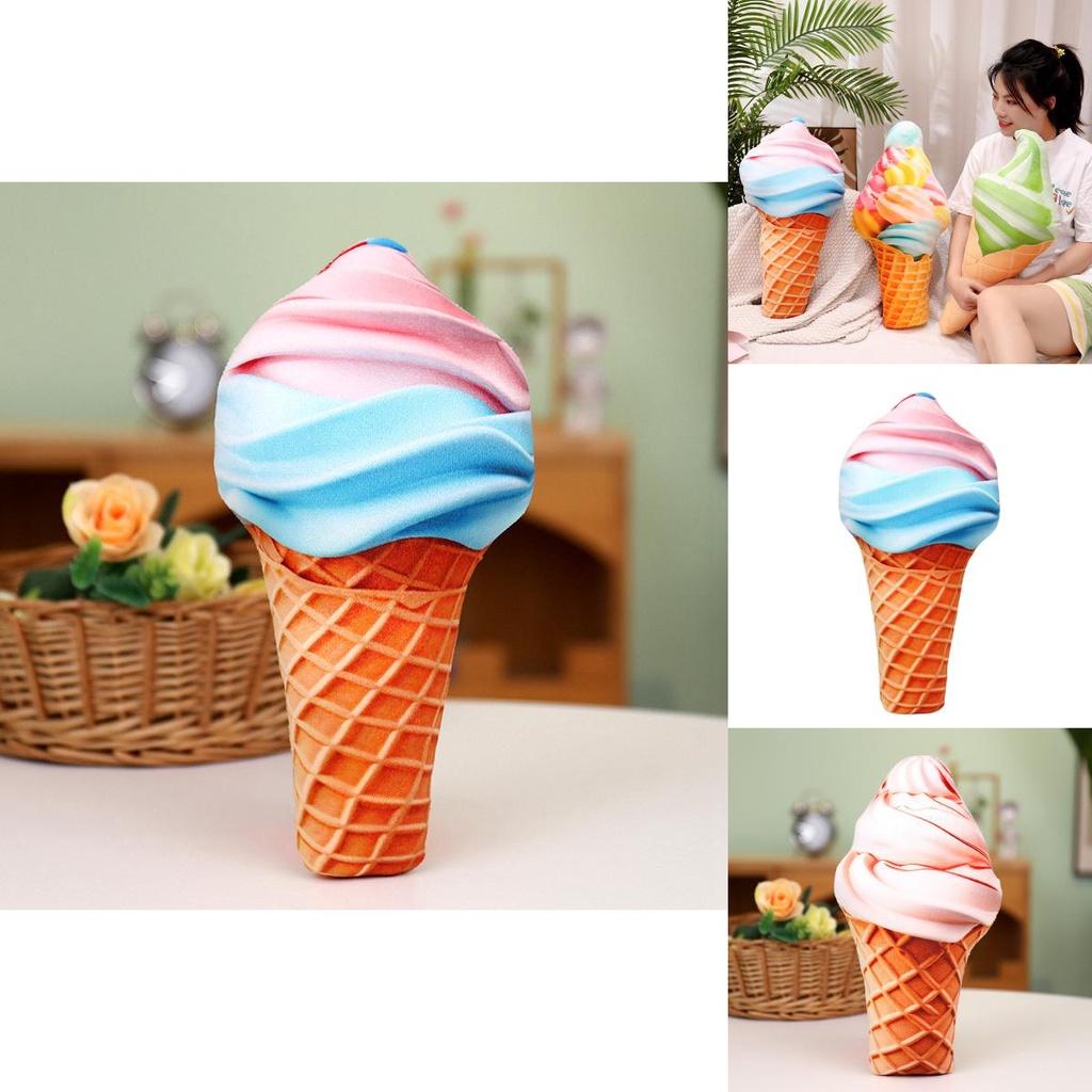 Crispy Cone Ice Cream Plush Doll Adorable Stuffed Toy For Kids Short Plush Material Customizable Design