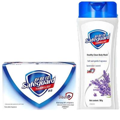 Zestaw Safeguard Pure White Mydło & Żel pod prysznic Lawendowy