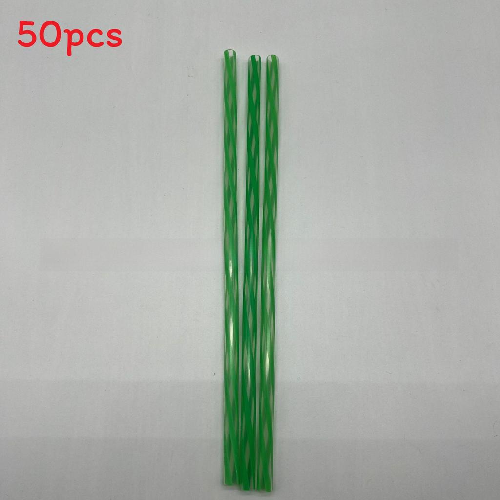 Plastic Rainbow Striped Drinking Straws With Twist Design For Party And Beverage Use