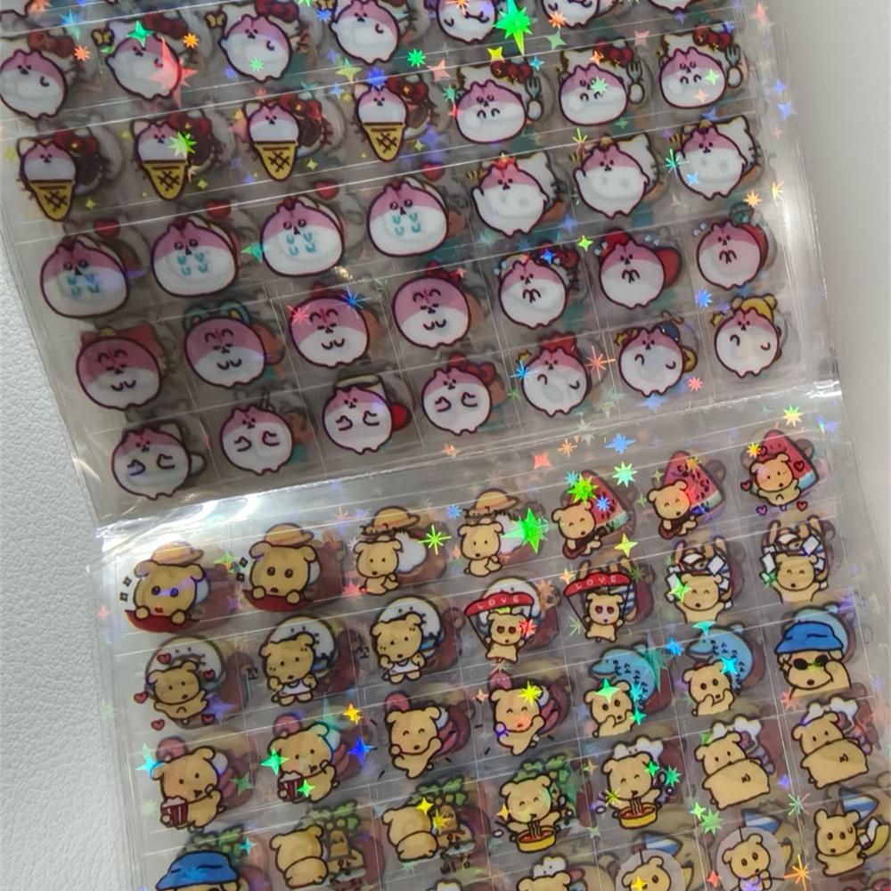 25Pcs 1750 Stickers MINI Cute emoji Cube Transparent Stickers PET DIY Scrapbooking Decor Sticker Phone Decal Journaling