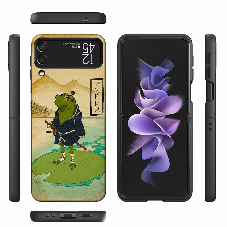 Cute Mouse Axolotl Frog Wizard Phone Case For Samsung Z Flip 6 7 5G Z Flip 5 Galaxy Z Flip 3 4 5G ZFlip Shockproof Hard Cover TP