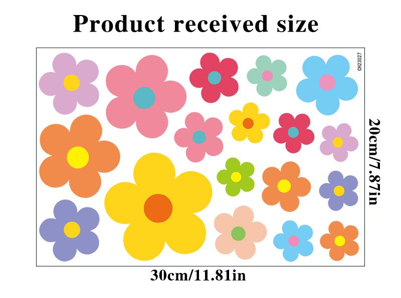 

Children s Bedroom Wall Stickers Kindergarten Decoration Bedroom Accessories Colorful Flowers Wall Decorations Living Room 30x20cm