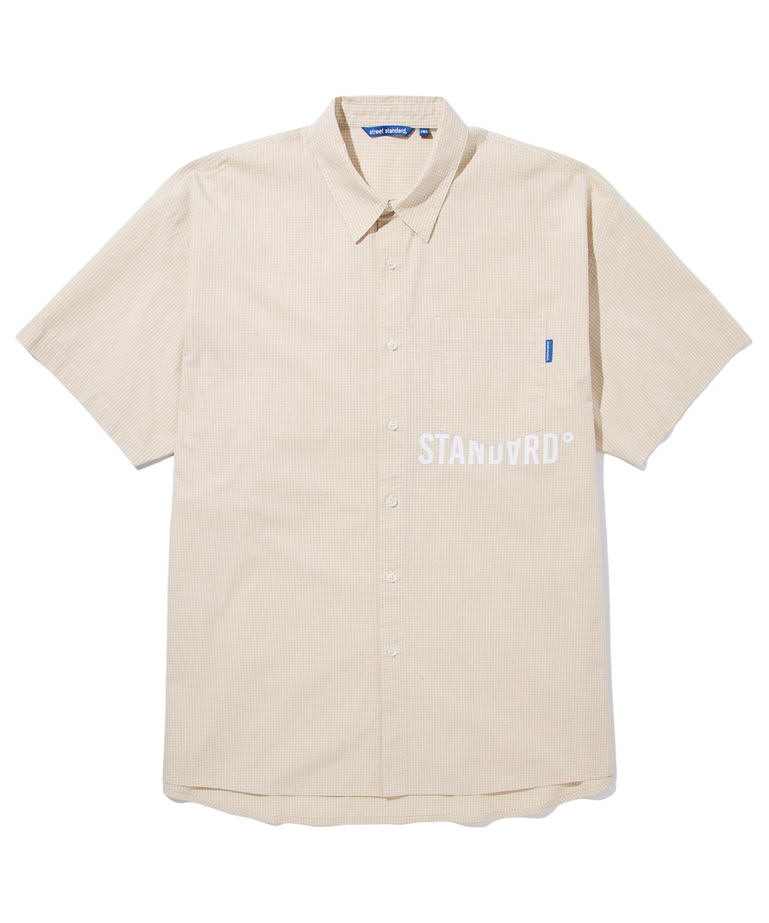 Street Standard S-Logo Oversize Check Shirts Ivory Free
