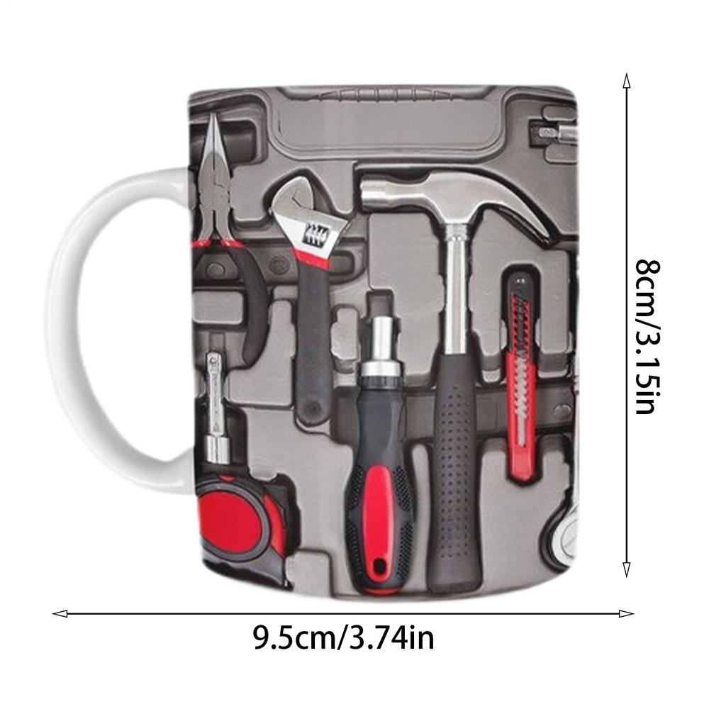 

Набор кружек-инструментальных ящиков механика 11 унций керамическая чашка для чая-инструментального ящика для папы, кружка для инструментов машиниста, мотивационный набор инструментов для мастера, гаечные ключи 350ml
