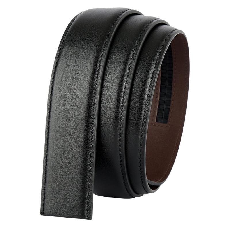3.5" Top Layer Cowhide Men's Automatic Leather Belt Strap