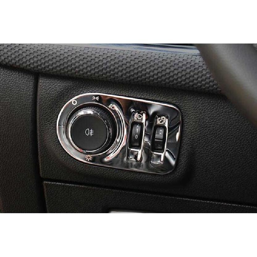 For Chevy Cruze 2016-2019 Glossy Black Headlight Button Control Frame Cover Trim