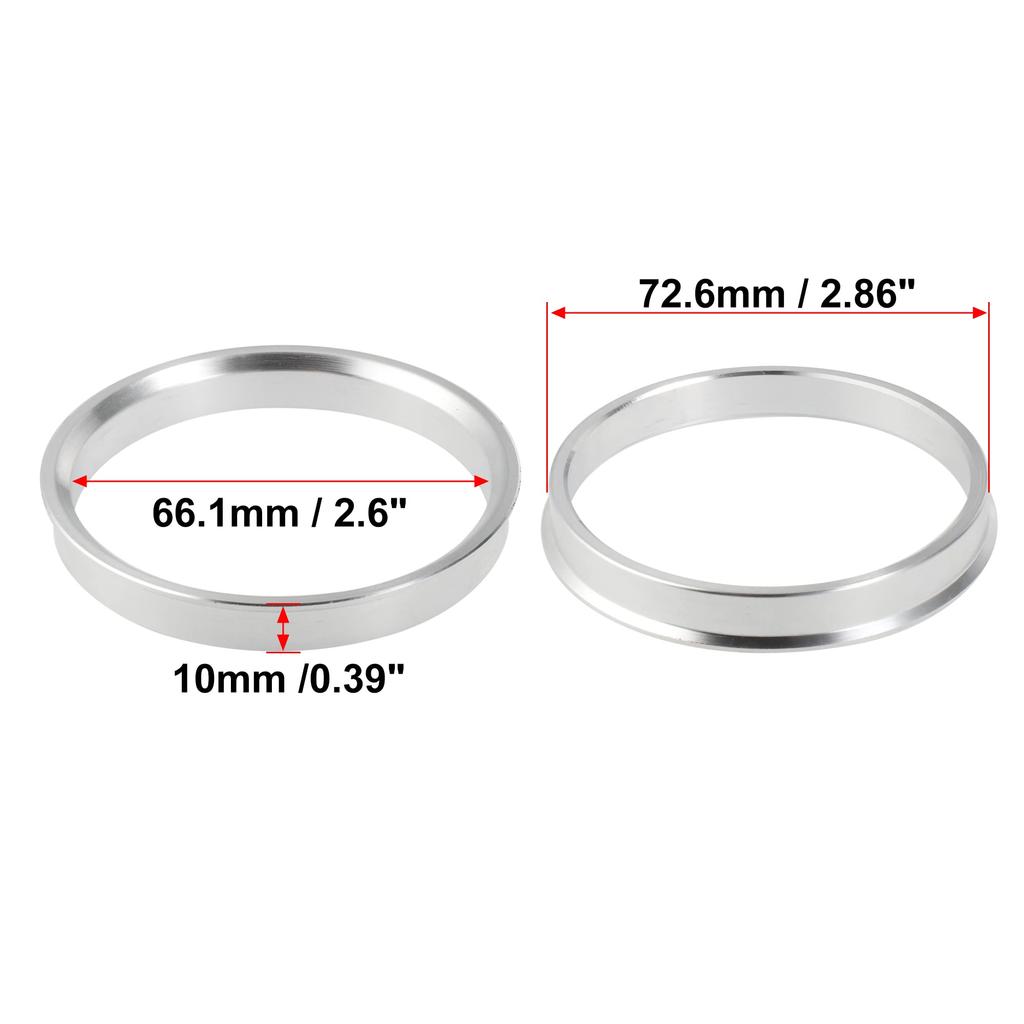 X AUTOHAUX Hub Ring 72.6mm/66.1mm Wheel Hub Ring Hub Centric Ring Hub Center Ring