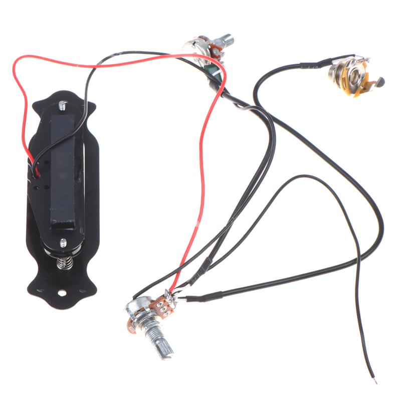 Elektrische Gitarre Tonabnehmer Q84C Schallloch Vorverdrahtet Aktiver Tonabnehmer 4 Saiten Für Zigarrenkisten Gitarre Teile Zubehör