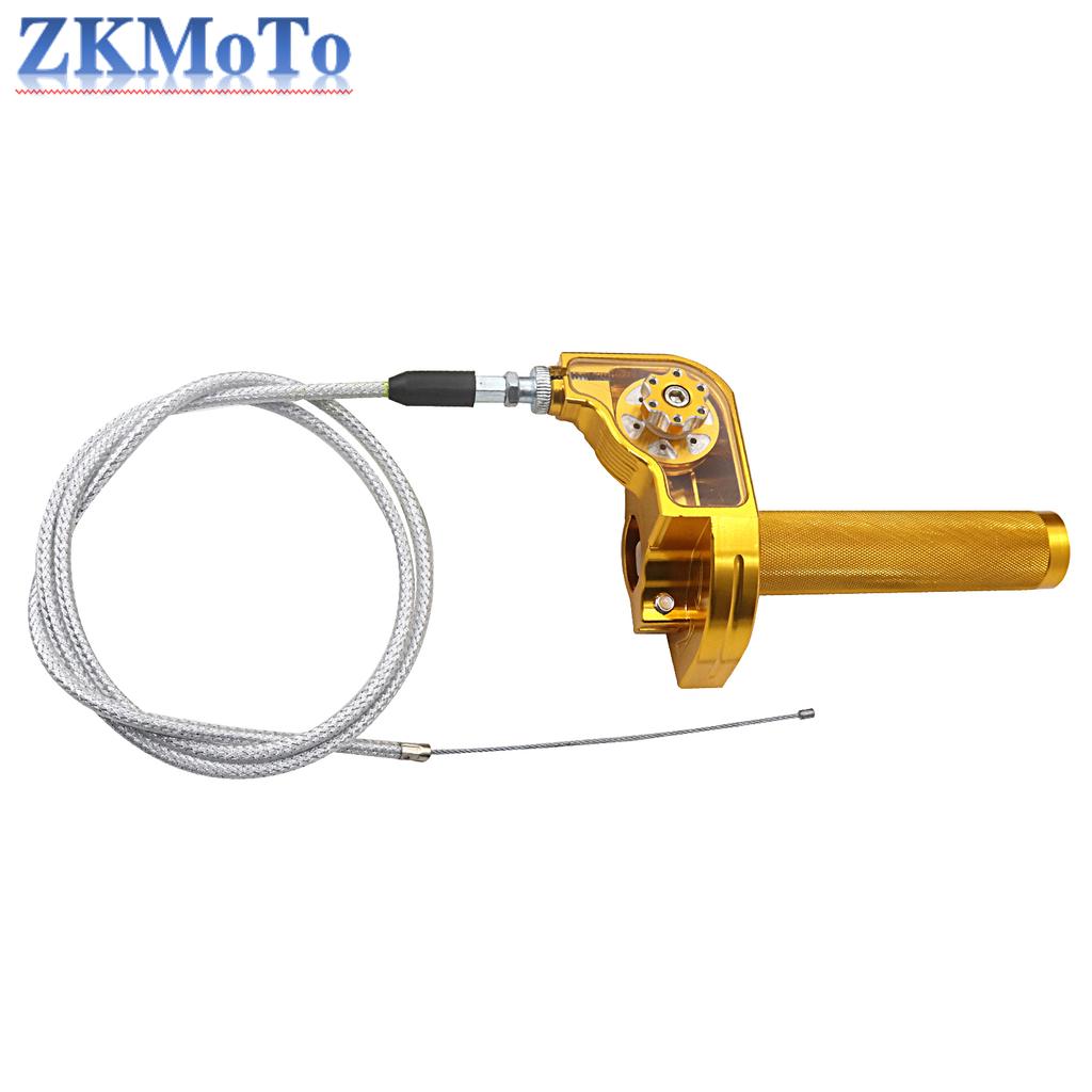 Universal Motorcycle CNC Aluminum Accelerator Throttle Twist Grips Handlebars Throttle Cable For KTM Yamaha Kawasaki Honda Parts