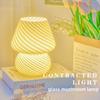 Mushroom Table Lamp Creative Bedroom Bedside Lamps Stained Glass Night Light Plugged In Study Living Room Decor Desk Lamps