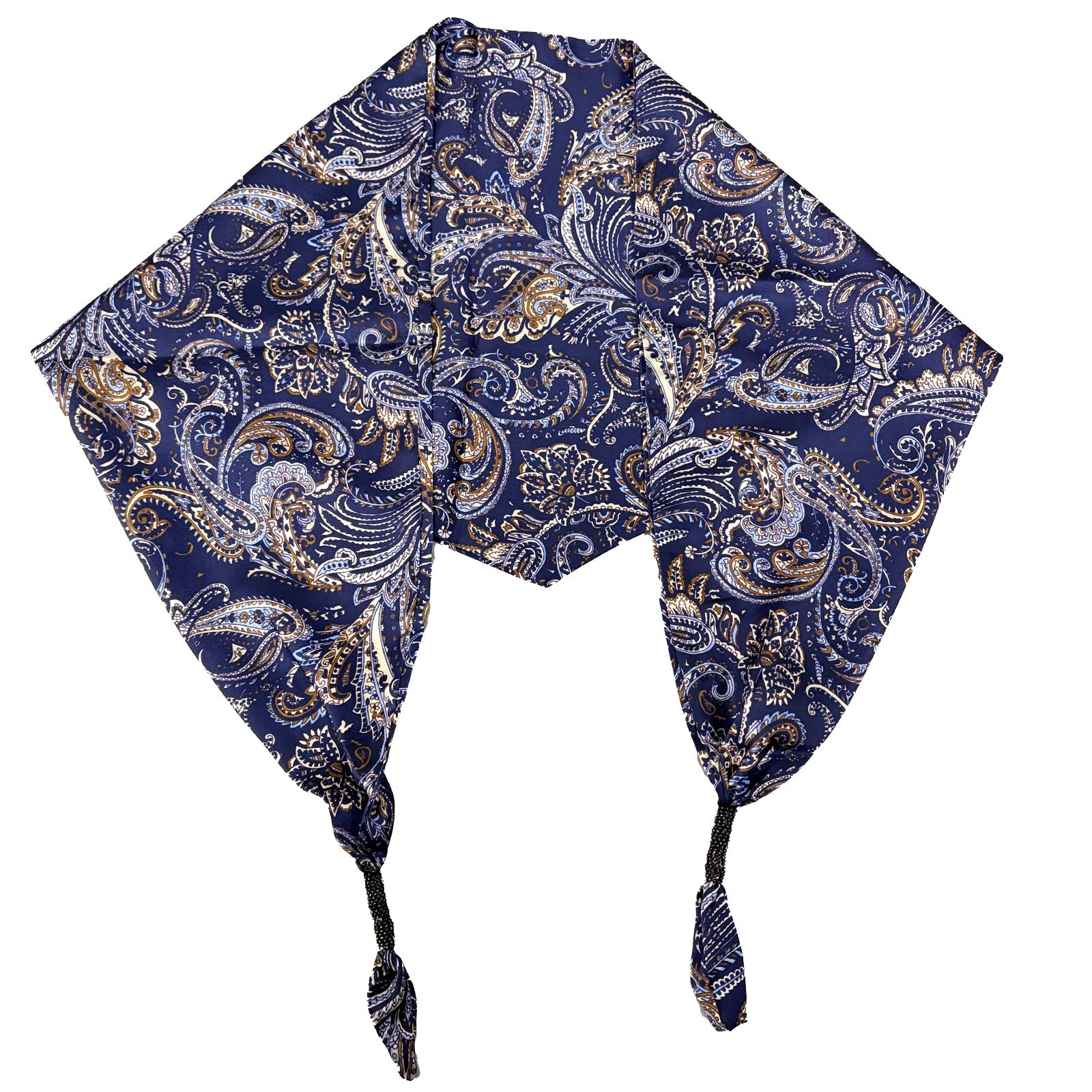 

Double-Sided Satin Triangle Scarf, 115cm, Multi-Way Neck & Head Wrap for Women One Size