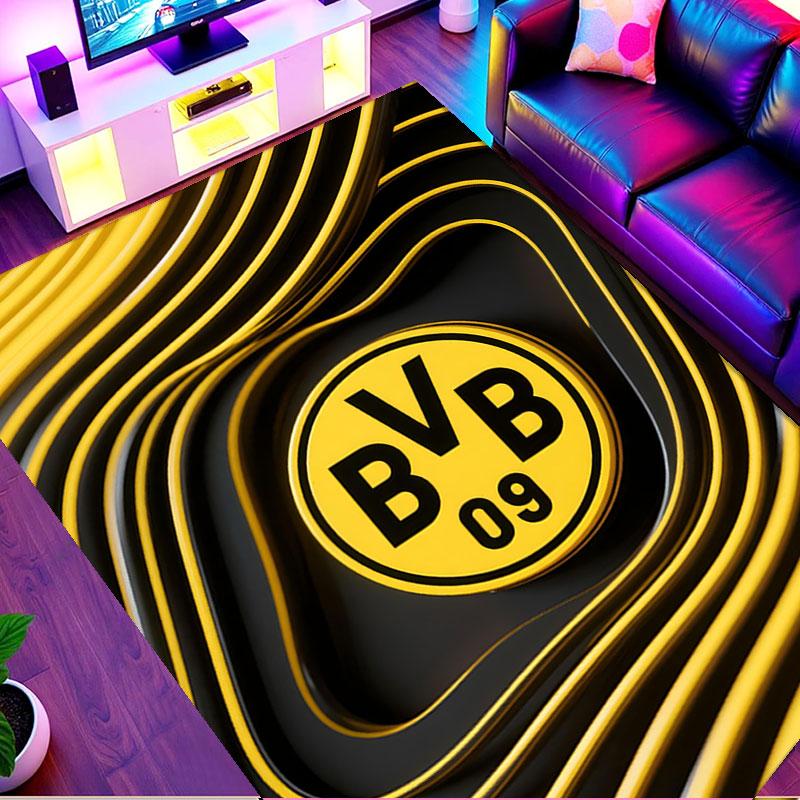 Borussia Dortmund Print Rug, Washable Floor Carpet, For Entryway Dorm Laundry Room Office Study, Home Decor Birthday Christmas Gift