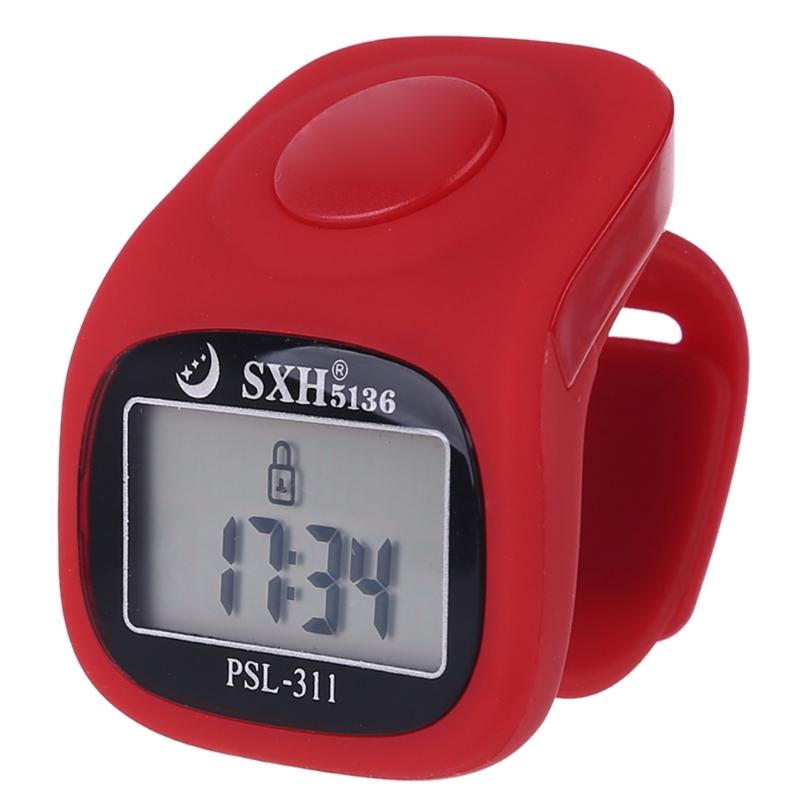 Tally Finger Counter Digital Finger Counter with LED Light Electronic Digital Hand Tally Counter for Muslim Prayer
