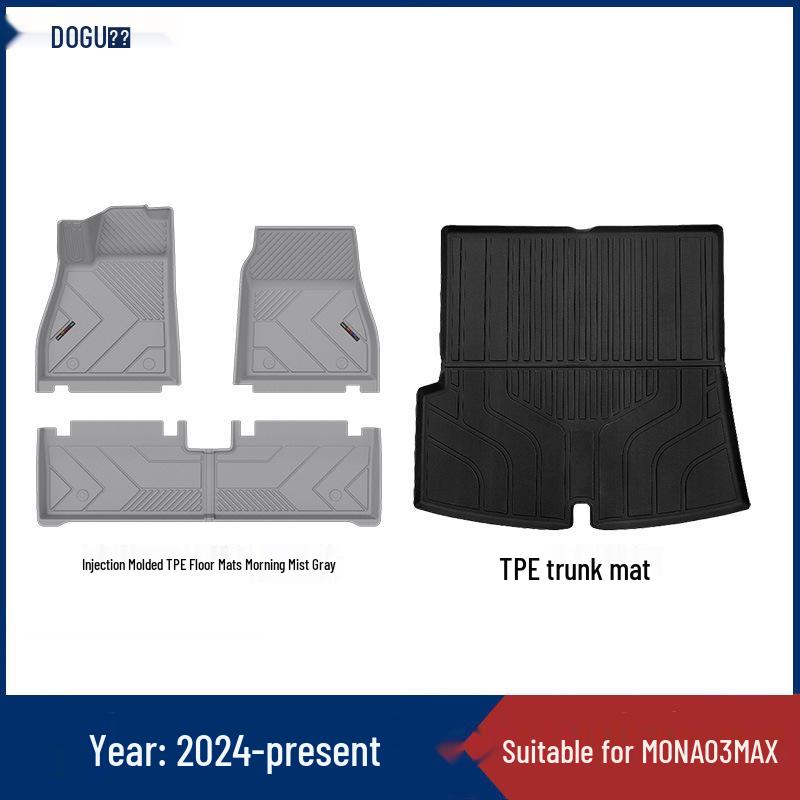 TPE Floor Mats for XPeng Mona 03 Max, dual-color injection, interior upgrade.