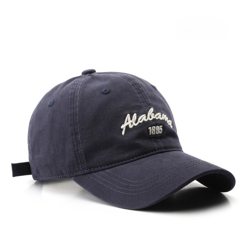 Japanese retro women's washed cotton letter embroidered cap outdoor men's travel sunscreen baseball cap