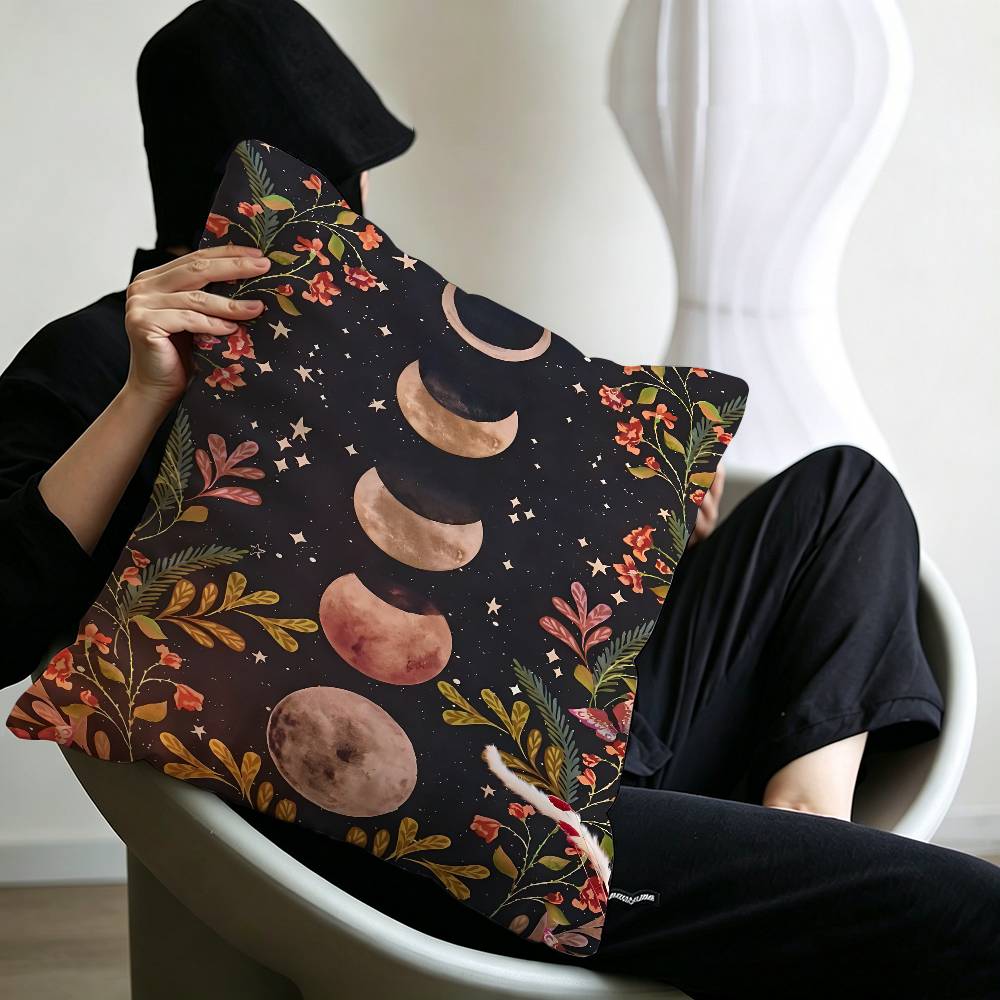 Magic Psychedelic Moon Print Pattern pillow cover sofa cushion cover home room decoration children gift