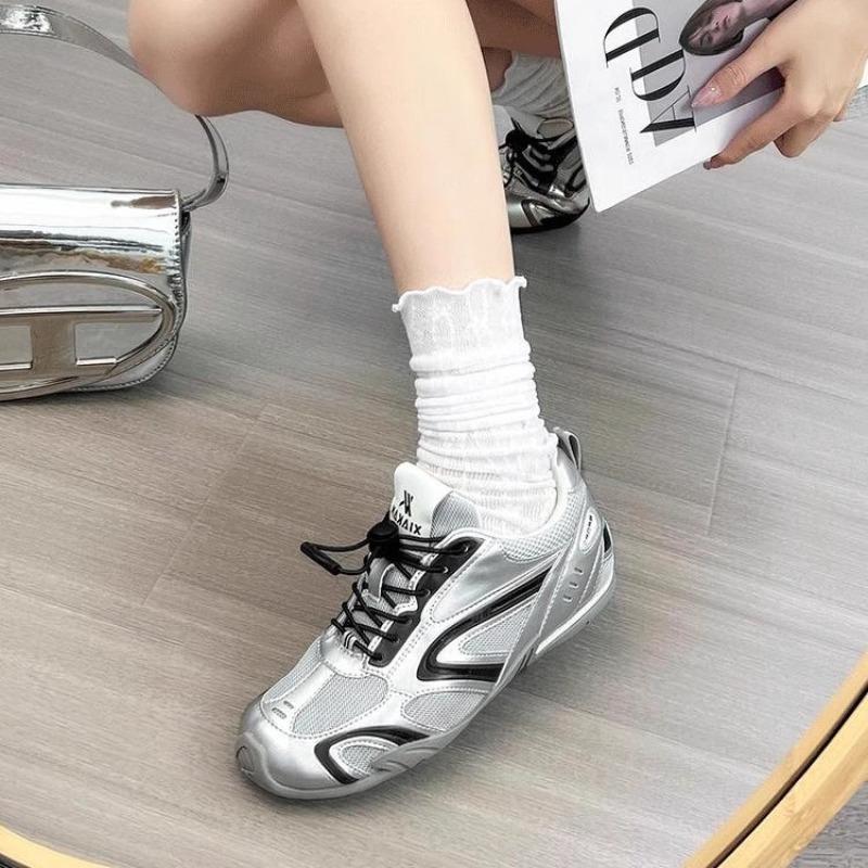 Outdoor niche racing shoes inner height increase women's new mesh breathable jogging casual sports shoes