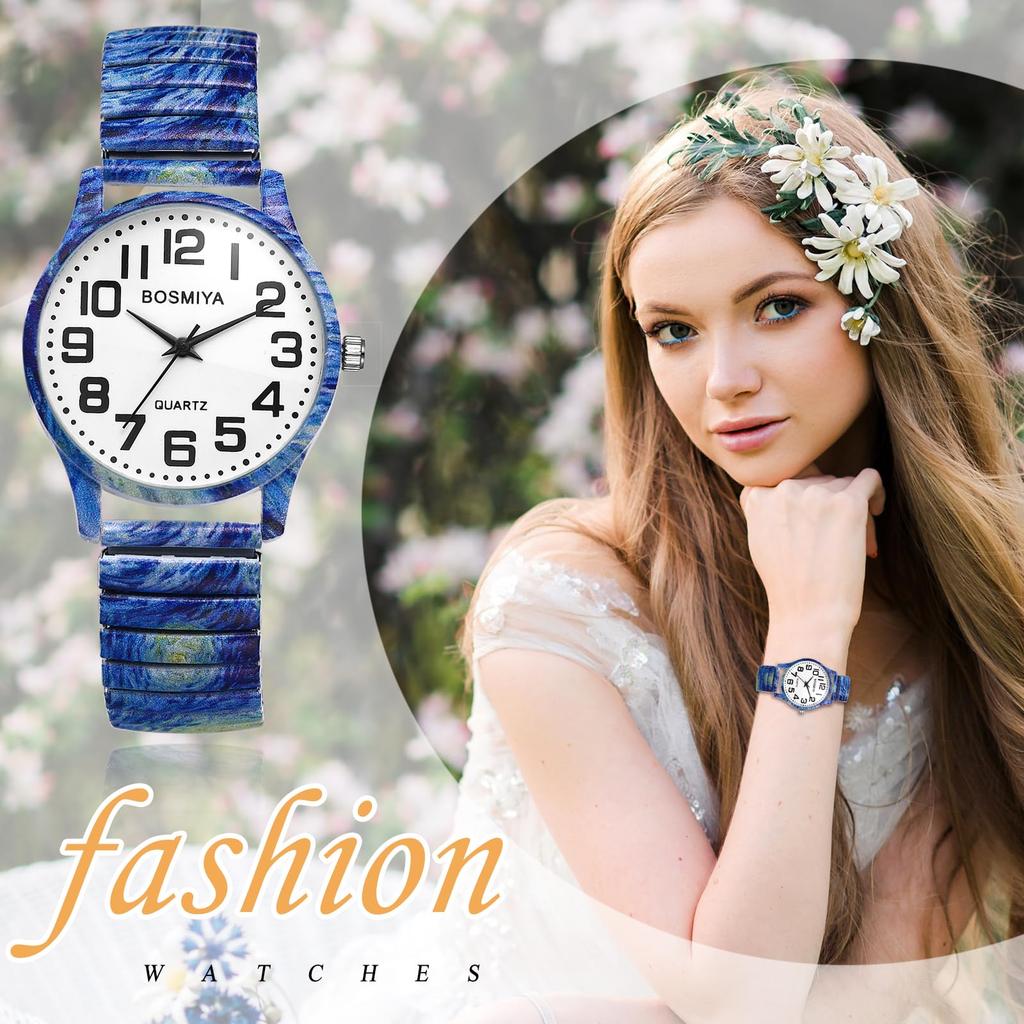 Cute Antique Analog Watch for One Size Fits Stainless Steel Simple and Stylish Quartz Watch Perfect Gift for Day Women Waterproof, Most, Strap, -