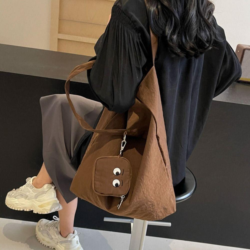 Big Eye Coin Purse Foldable Shoulder Bag Shopping Bag Colorful Handbag  Students