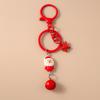 Cute Christmas Santa Clause Keychain Gingerbread Man Key Ring Pendant for Women Girls Handbag Decor DIY X'MAS Jewelry  Gifts