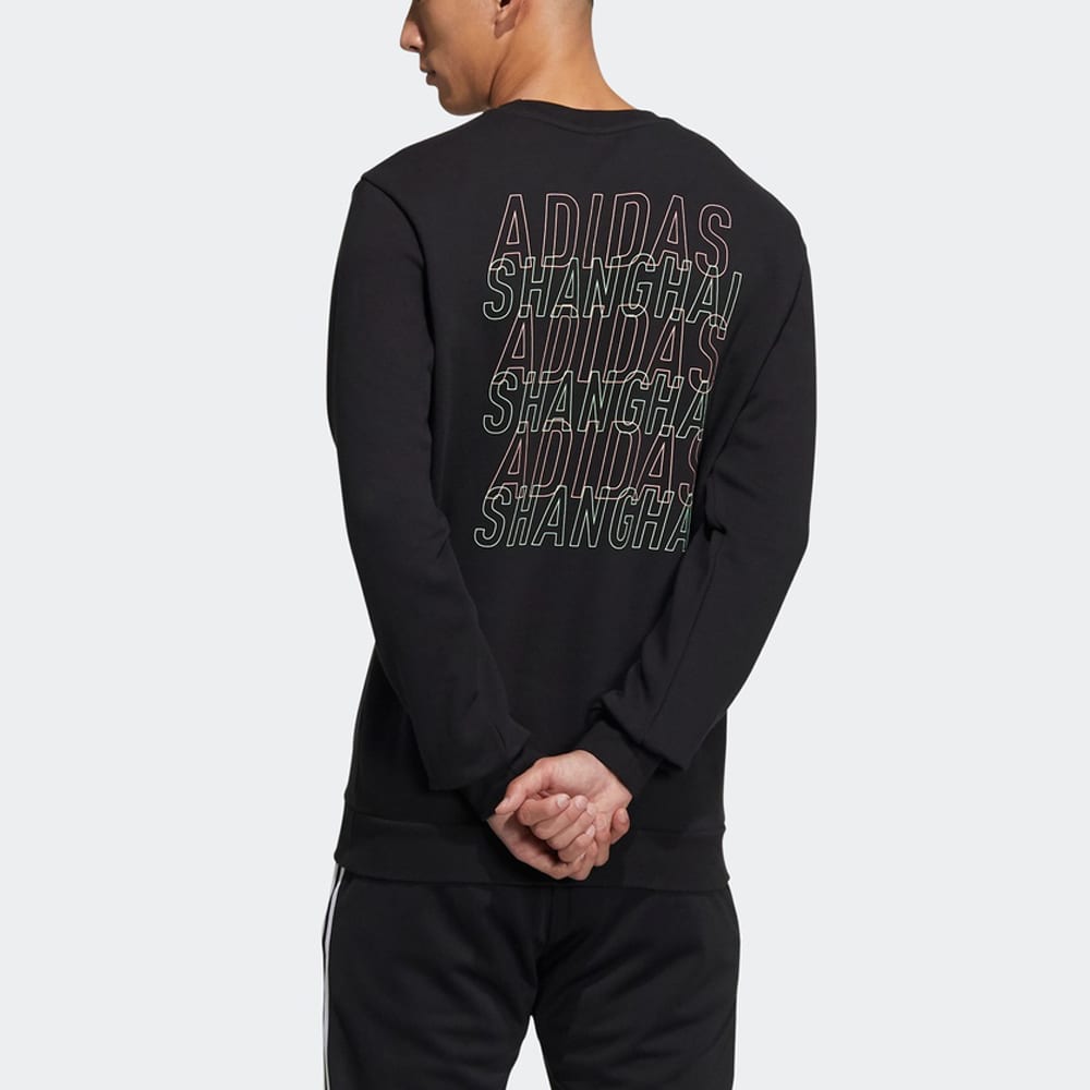 adidas Sweatshirts Men's Black Crew Neck Moderate Regular GS2221