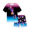 Children's Casual Short Sleeve And Shorts Letter Print Set