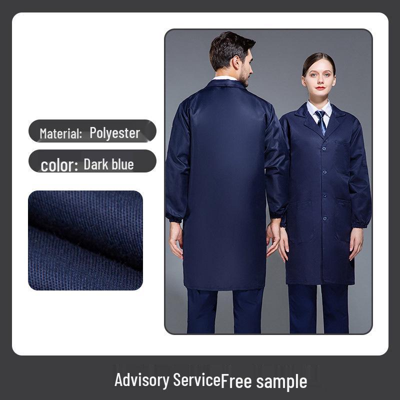 Men's Anti-Static Wear-Resistant Work Coat - Mid-Length, Thickened for Labor Protection