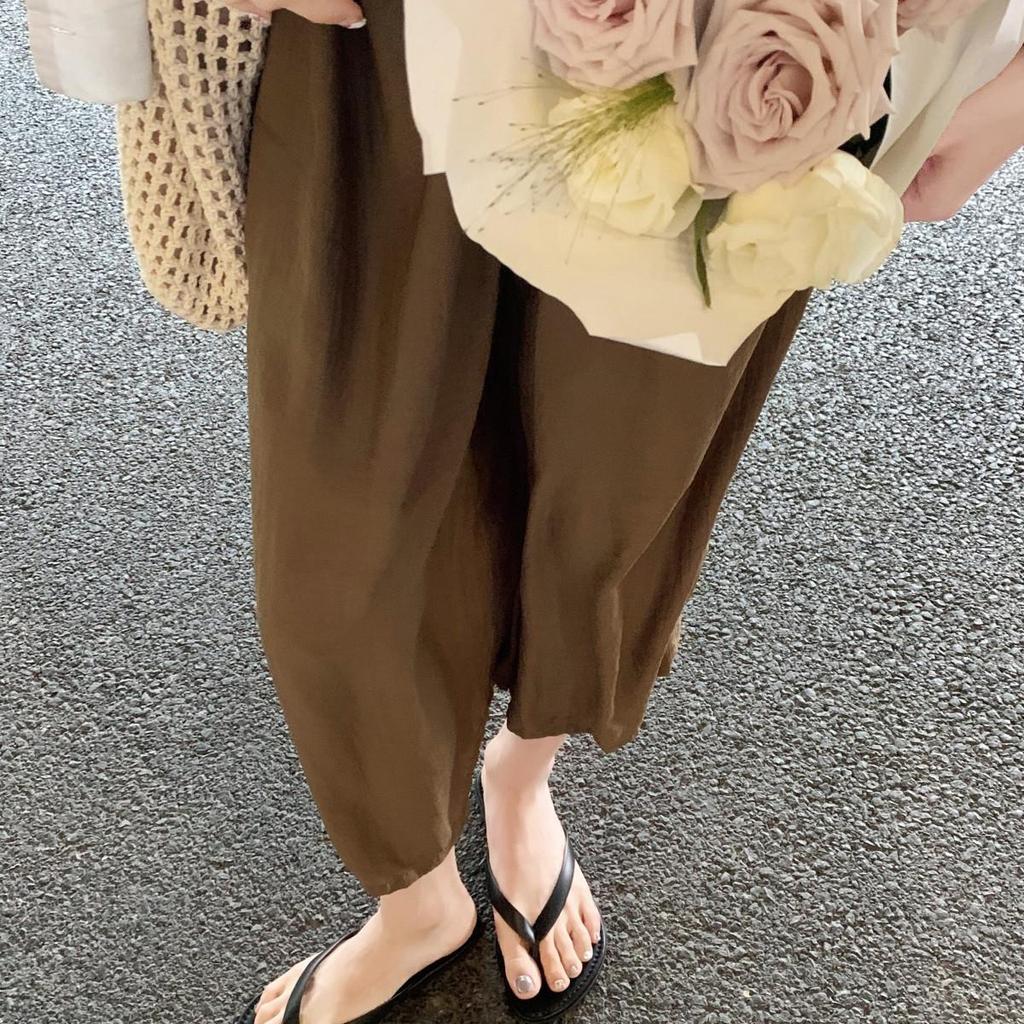 Leather version~ ro * step on shit feeling flip-flops shoes women's summer wear new minimalist casual seaside beach sandals
