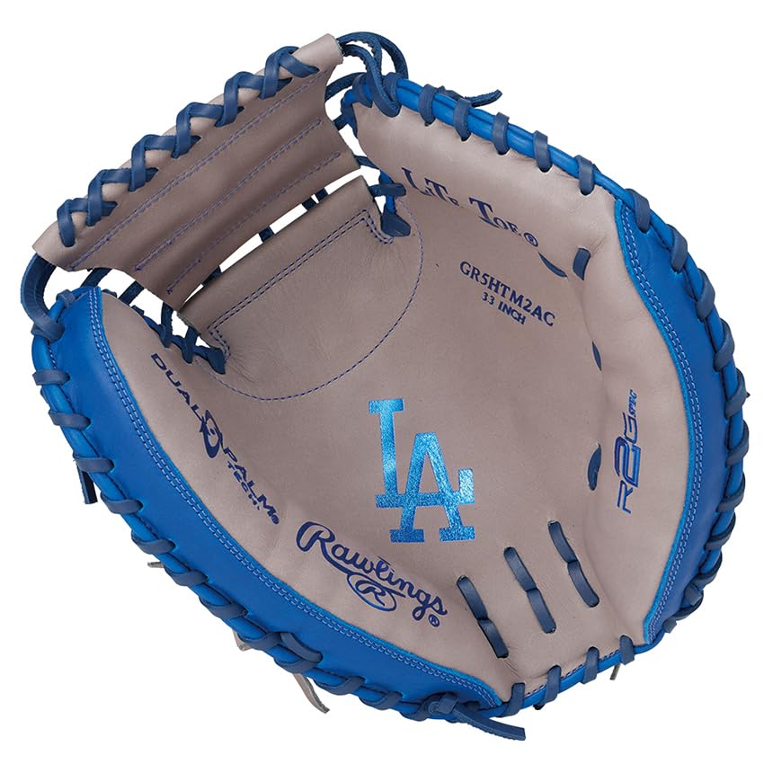 Rawlings Baseball HYPER TECH MLB TEAM Dodgers Wurfhandschuh, Softball, GR5HTM2AC, Fängerhandschuh, II, 33-Zoll, Rechtshänder