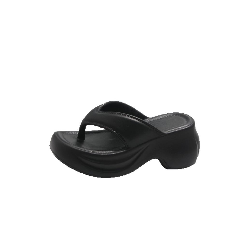 Cool Sandals Summer 2025 New Style Flip Flops Women's EVA Thick Sole Fashionable Slope Heel Height Increasing Beach