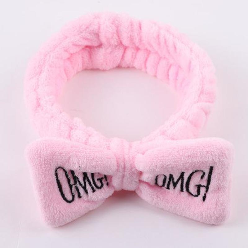 1PC Women's Butterfly Bow Hair Band Fashion OMG Letters Wash Headband Girls Headwear Hairbands