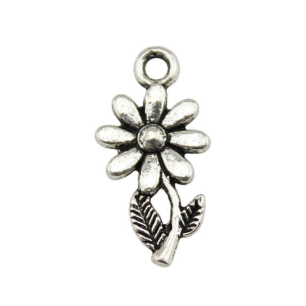 Roses Lotus Flower Charms Sunflowers Pendants For Floral Themed Jewelry Making