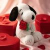 Hot New Cartoon Cute Rose And Love Snoopy Plush Toy Pillow Sofa Back Plush Doll Brithday Gifts For Children