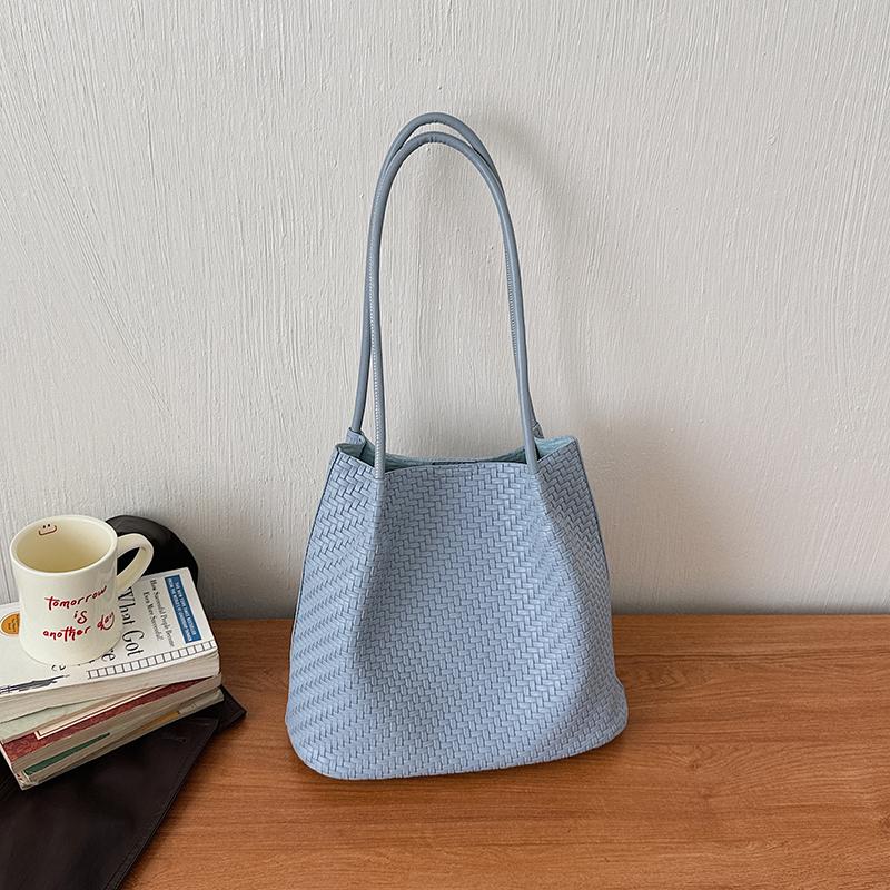 Borsa Tote Grande Intrecciata con Tracolla Lunga e Design Spazioso Perfetta per la Spesa Quotidiana e le Uscite