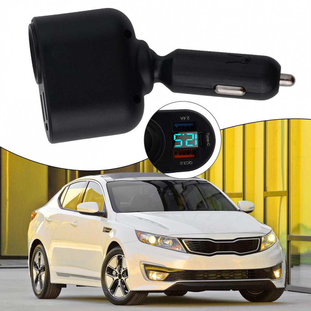 1 PC Car Splitter Charger Car Socket Splitter Charger Fast Charging