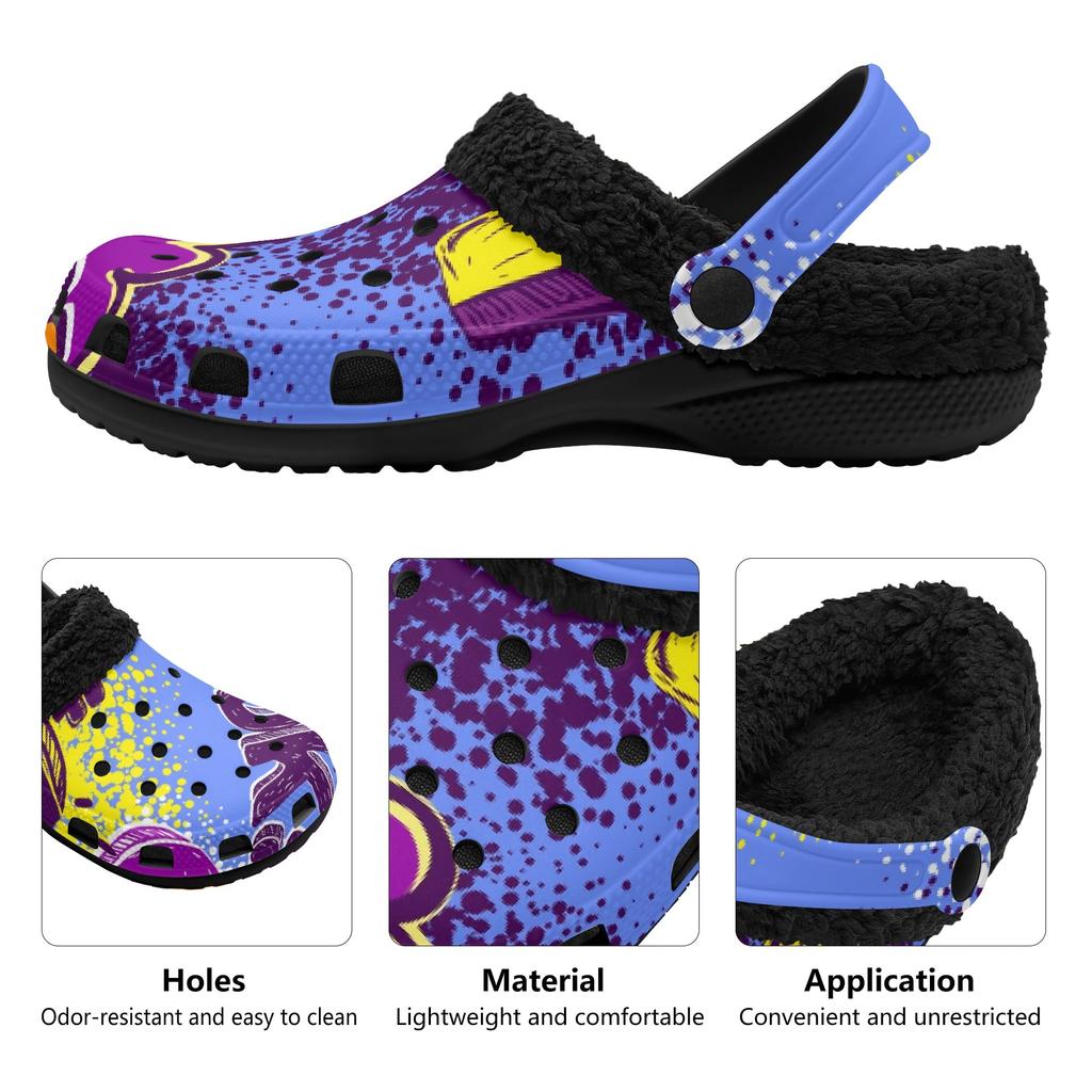 1 Pair Winter EVA Soft Lined Clogs For Men Women Warm Slip On Comfort Shoes Lightweight Indoor Outdoor Wear