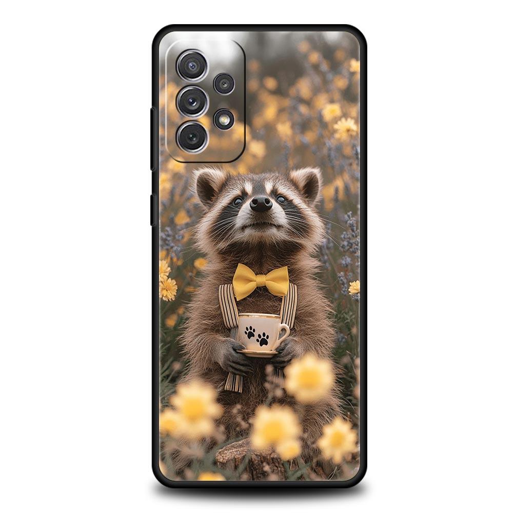Mapache Phone Case for Samsung Galaxy A55 A35 A17 A07 A15 A13 A25 A51 A71 A72 A73 A32 A52 A52S A41 5G Soft TPU Shell Fundas Bags