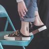 S Bear Head Half Drag Heel-less Canvas Shoes Women's Summer New One-pedal Lazy Shoes Board Shoes
