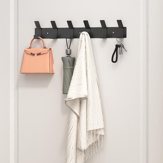 4Pcs Heavy Duty Stainless Steel Wall Hook Screw Installation Bedroom Bathroom Storage Hanger for Clothes Hat Keys Towel Brush