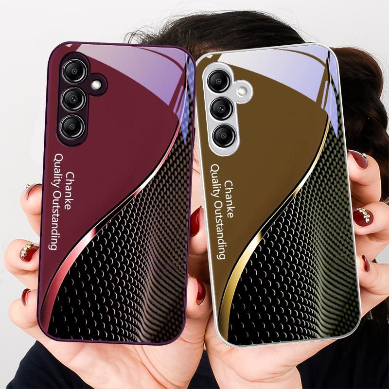 Glass Phone Case For Samsung Galaxy A01 A02 A03 Core A04 A14 4G A13 A54 A34 31 20 25 23 22 5G S21 Ultra S20 Quality Outstanding