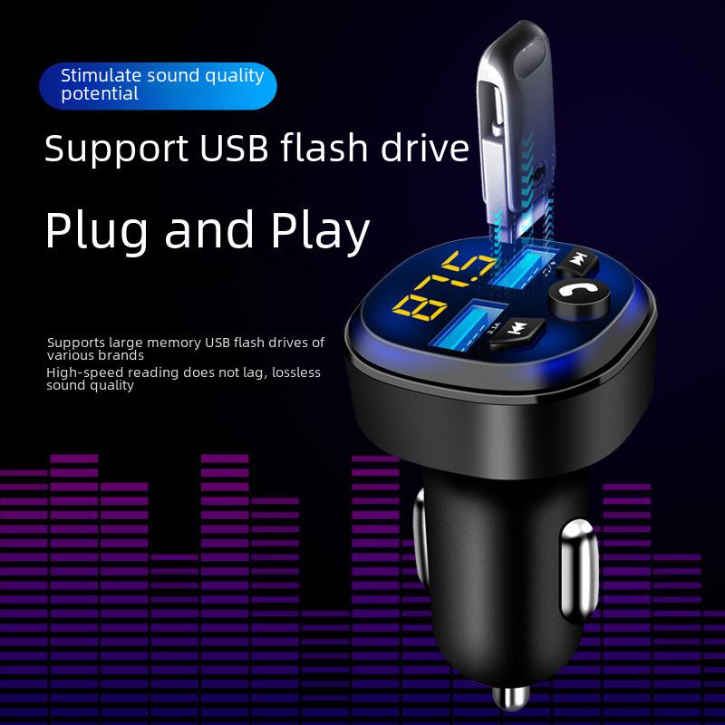 Player MP3 auto cu transmițător FM Bluetooth și încărcător dual USB QC3.0