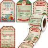 Christmas Gift Packaging Sticker Label, 200pcs/roll, Festive Design, Perfect for Holiday Gifts, Easy-To-Use Sealing Stickers