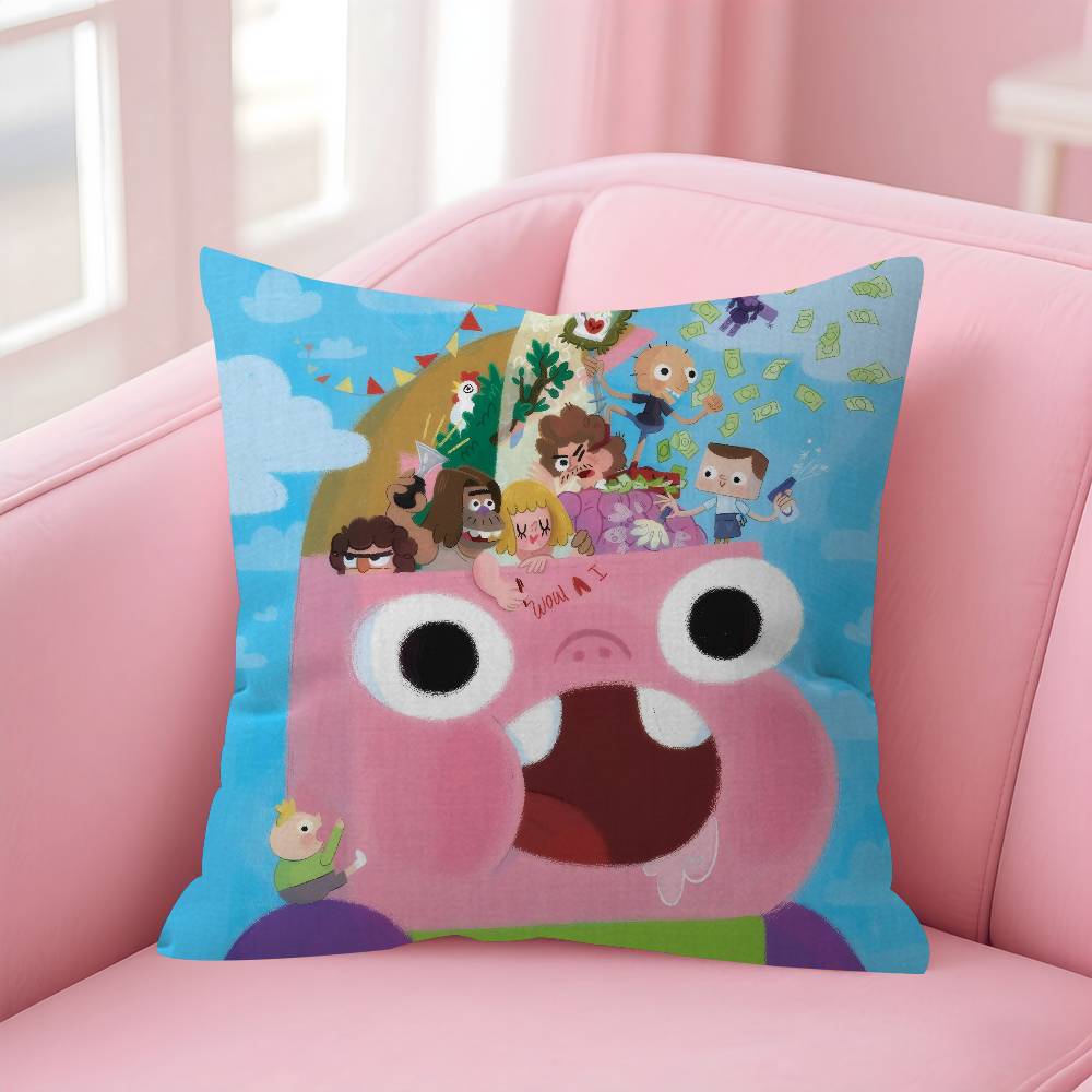 Cartoon CClarence fun Pillow Cushion Cover Pillowcase Living Room Sofa Home Decor Customized