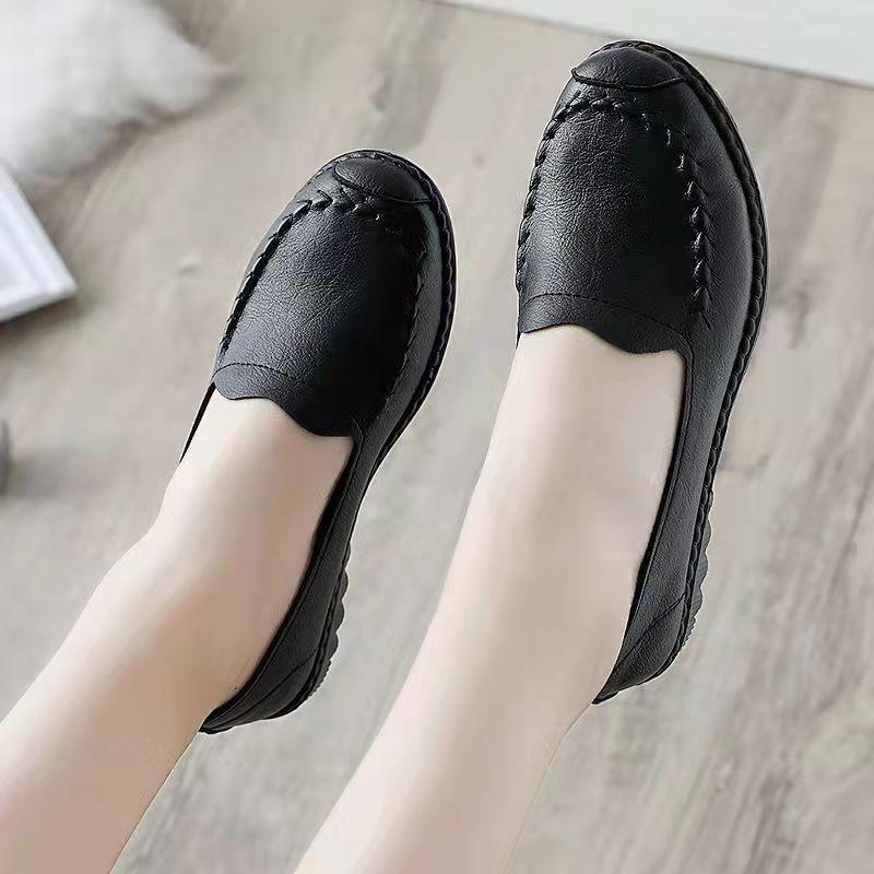 Neue Damen Frühling/Herbst Slipper - Weiche Sohle zum Hineinschlüpfen mit flachem Design, Koreanischer Stil Flache Freizeitschuhe für Mütter